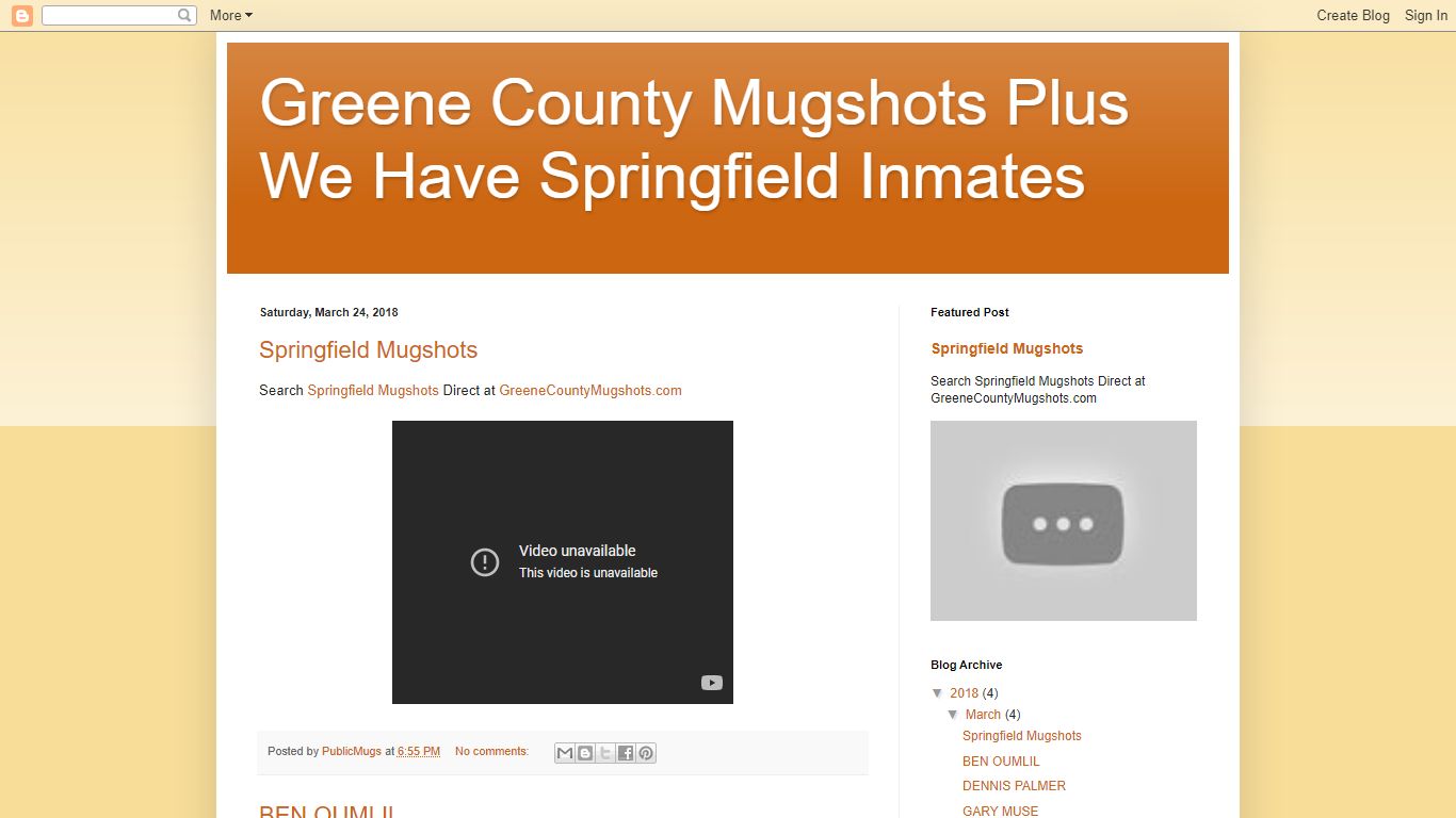 Greene County Mugshots Plus We Have Springfield Inmates